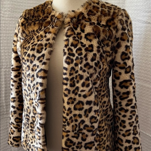 Faux fur Leopard jacket / blazer - Picture 4 of 5